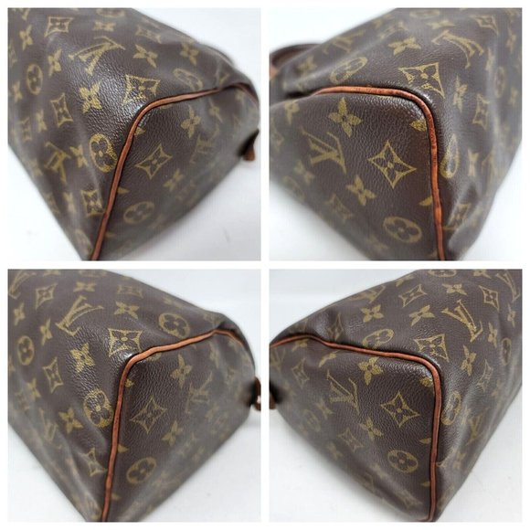 Louis Vuitton Speedy 25 Monogram Canvas Boston Hand Bag Authentic Vintage MI1901 - Picture 9 of 12